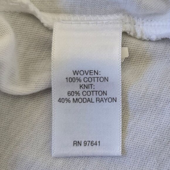 J. Jill White Sleeveless Eyelet Tunic Top Side Slits Medium - Picture 7 of 8